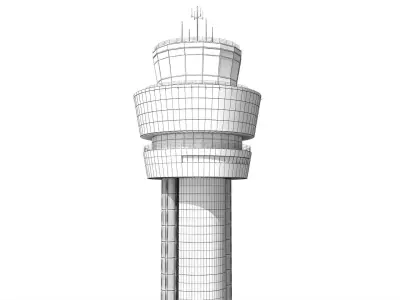 Airport Control Tower 3D model buy