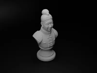 Chinese Terracotta Soldier Bust Chess 3D print model get