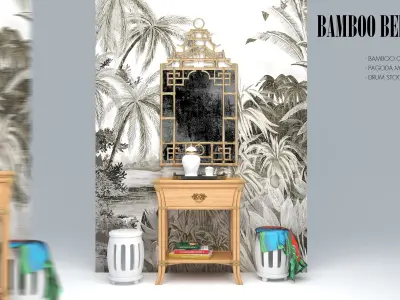 BAMBOO BEDSIDE TABLE 3D model