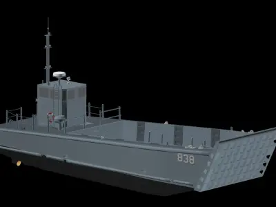 Landing Craft Mechanized LCM-8 Low-poly 3D model