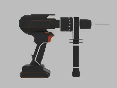 Cordless Electric Drill 3D model