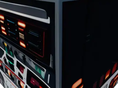 Futuristic Spaceship Control Panel 3D model