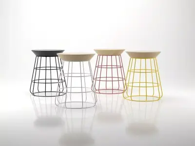 Sidekick Low Stool 3D model