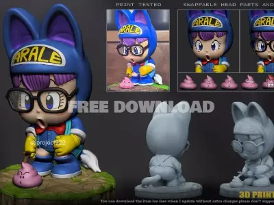 Arale Free 3D print model