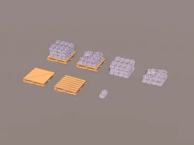 Simple Construction Pack Low-poly 3D model