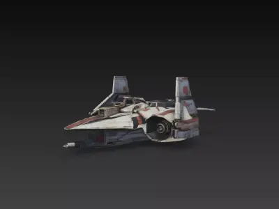 Sci-Fi Tactical Escort Fighter Spaceship 3D Print STL 3D print model