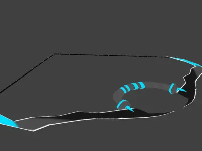 AdvanceBattleBow-4 bow and arrow Low-poly 3D model