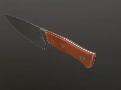 Knife kitchen Low-poly Low-poly 3D model