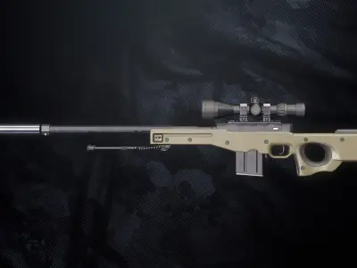 SR 96 P Sniper Rifle Low-poly 3D model