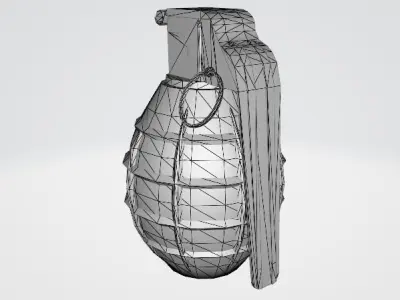 M75 Hand Grenade Low-poly 3D model