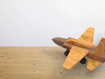 Wooden Jet Fighter 3D model