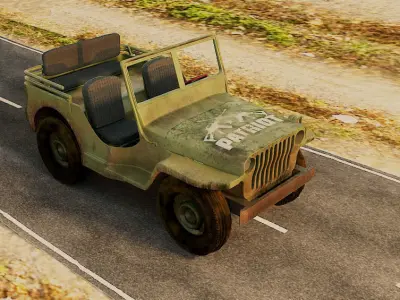 wrangler army jeep  3D model