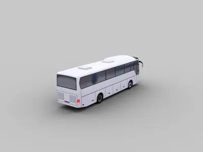 Low Poly Coach Bus Low-poly 3D model