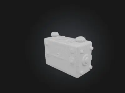 Rare Vintage Camera Low-poly 3D model
