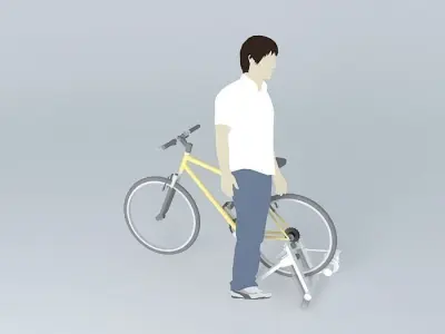 Bicycle pedal power electric generator Free 3D model