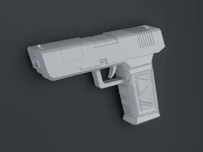 Flat Pistol 3D model