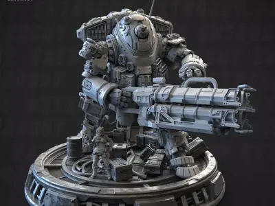Iron Char-mander 100mm Static Set 3D print model