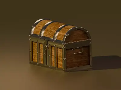 Chest Low-poly 3D model buy