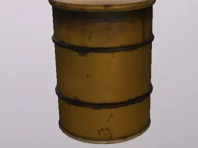 Warehouse Barrel Low-poly 3D model