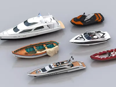 15 ship combinations 3D model