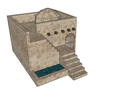 Medieval Egyptian House Low Poly Low-poly 3D model