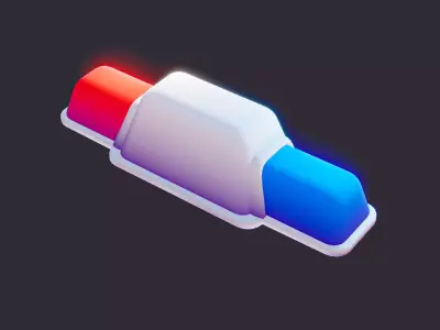 Lowpoly Police Siren 3D model shop