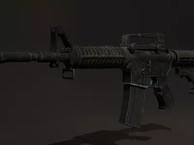 Assault Rifle M15 Low-poly 3D model
