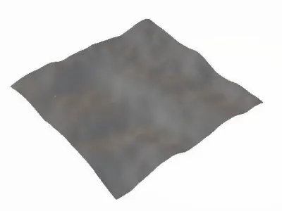 Terrain Perlin Noise Template Low-poly 3D model