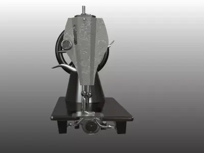 Sewing machine 3D model  Low-poly 3D model