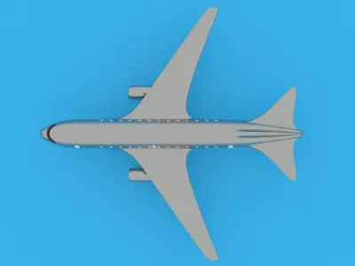 airplane passenger Low-poly 3D model