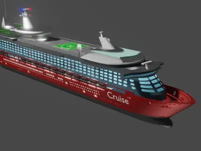 Cruiser  Ship 3d Model 3D model 3D model