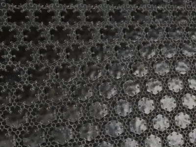 Hexagonal Pattern Metal Mesh PBR Seamless Texture