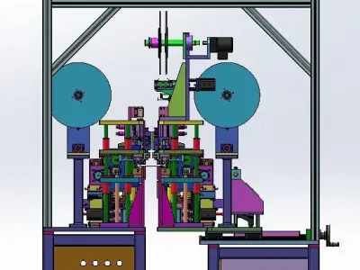 FFC mobile phone flexible flat line production line 3D model