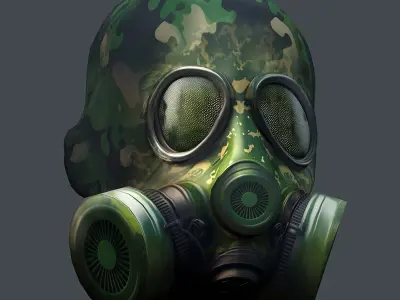 Helmet 3d model military combat Military Low-poly Low-poly 3D model 5