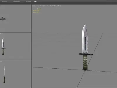 Cartoon dagger - melee weapon  Low-poly 3D model