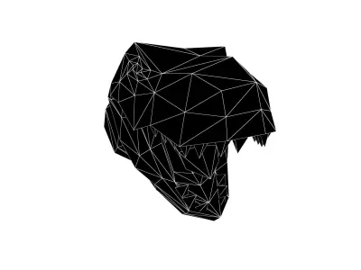 Tyrannosaurus Rex Head v1 003 Low-poly 3D model