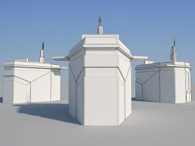 Industrial Building 08 Low-poly 3D model
