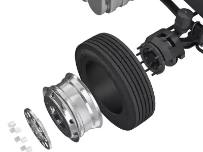Truck Chassis 4X2 3D model