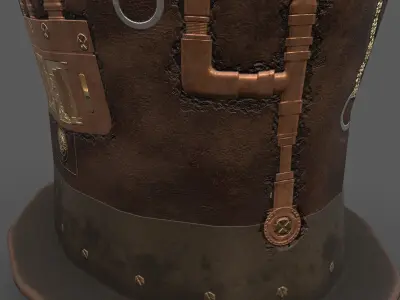  Steampunk  hat Low-poly 3D model purchase