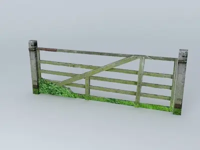 Eco Rail Track Old Gate Old Steam Days Free 3D model