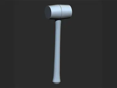 25 Hammer Base Mesh Low-poly 3D model