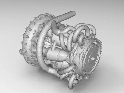 Jet engine 3D model buy