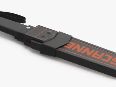 Handheld Metal Detector Wand 3D model
