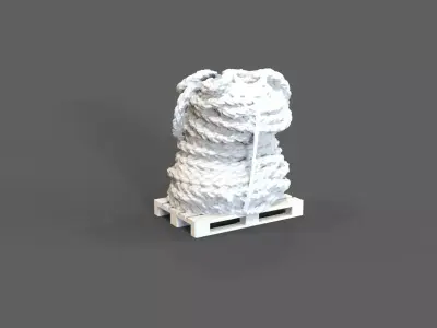 Rope on pallet  3D Scan 3D print model