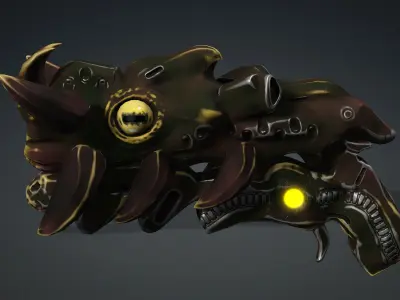 Squid Monster Gun Low-poly 3D model