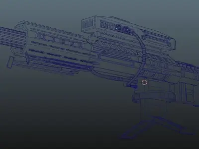 Futuristic Remote Sniper 3D model