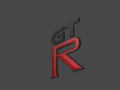 GTR logo Low-poly 3D model