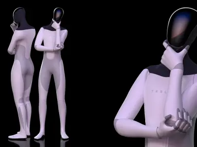 Tesla Bot Rigged for Maya 3D model