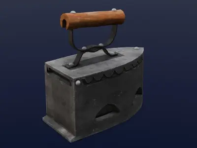Iron Box 3D Model  Low-poly 3D model