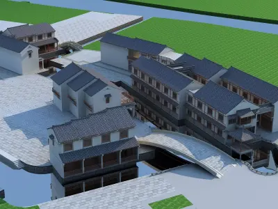 Chinese Style Architecture 3D model 33
